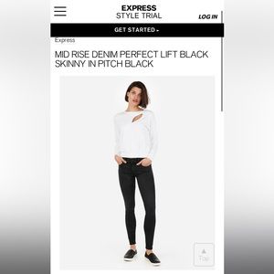 Express Mid rise Black jeans size 8R